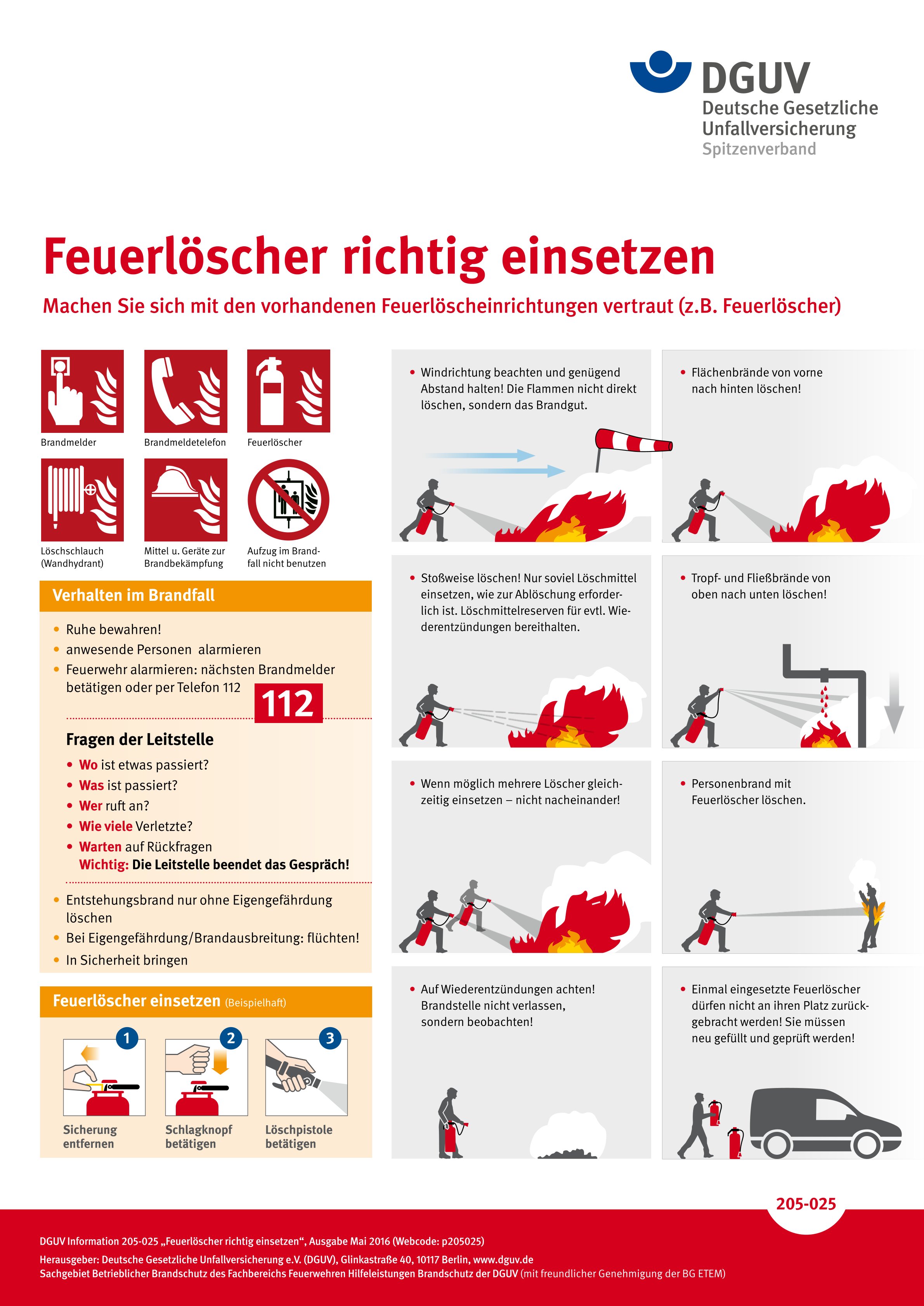 Feuerlöscher richtig einsetzen