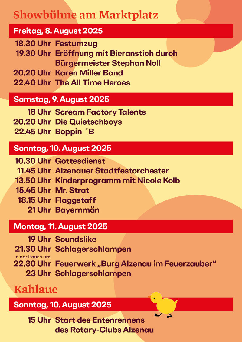 Programm Stadtfest
