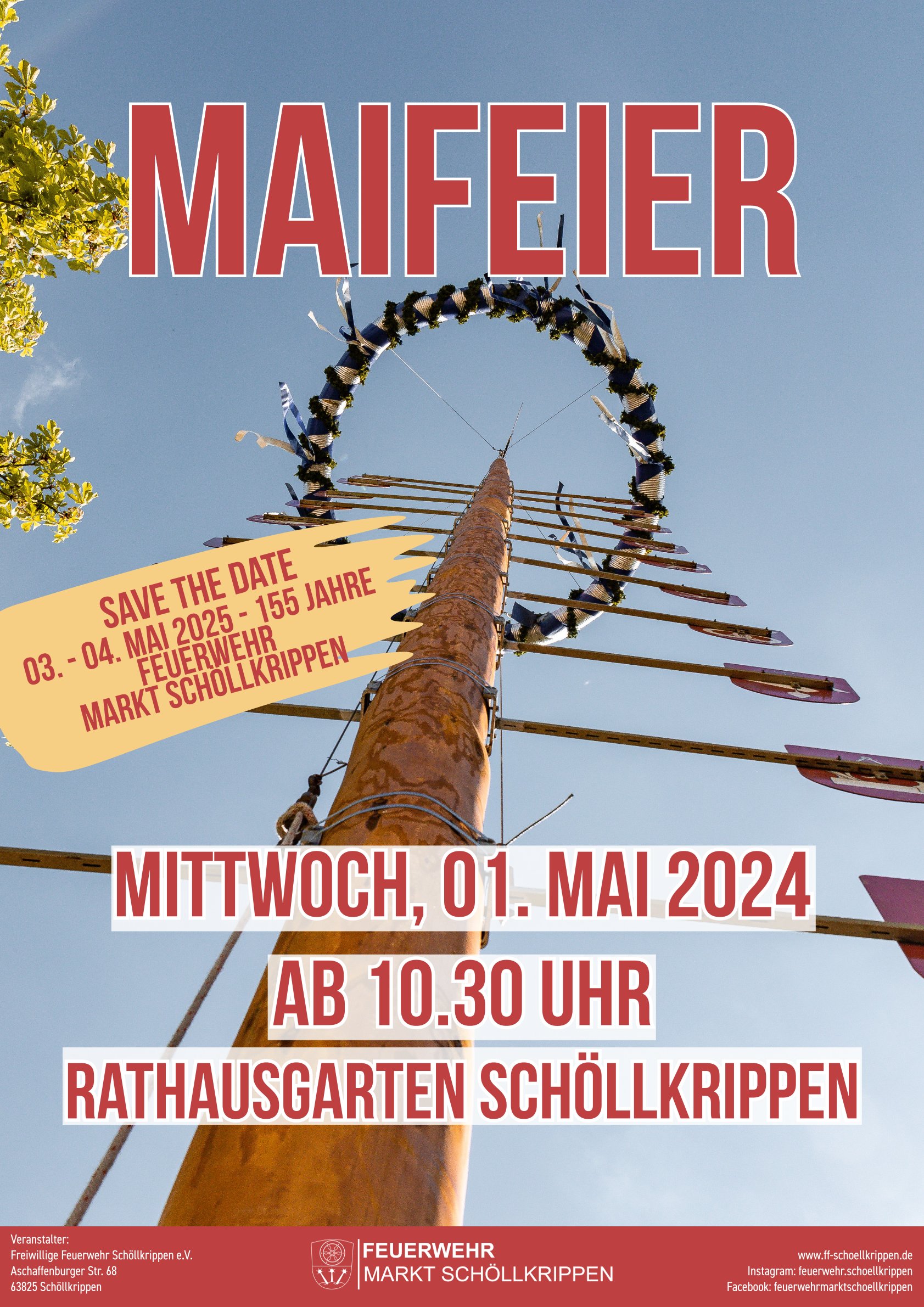 Plakat Maifeier 2024 Safe The Date 155