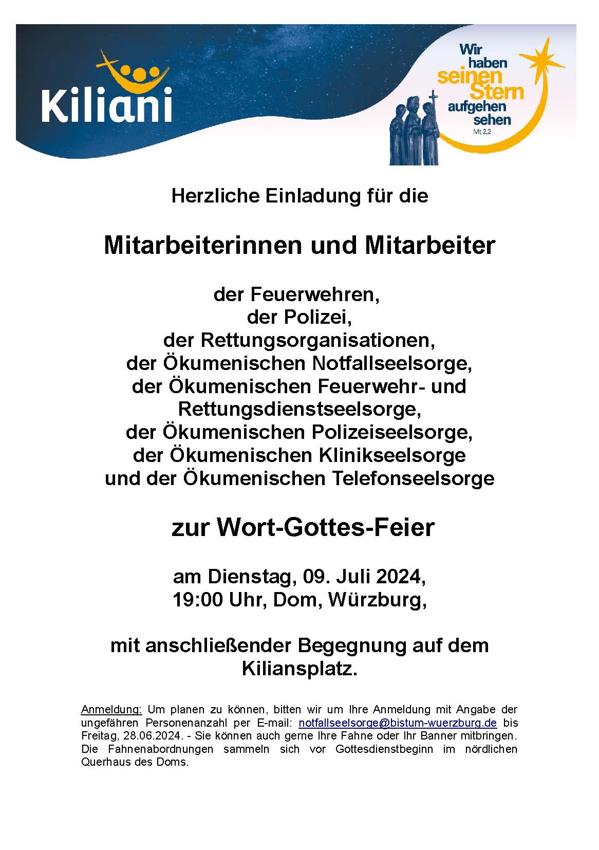 240523 Kiliani 2024 Einladung Einsatzkräfte Seelsorge