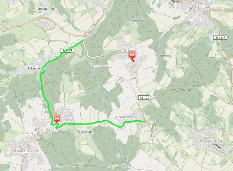 77 Sperrung der Ortsdurchfahrt Daxberg