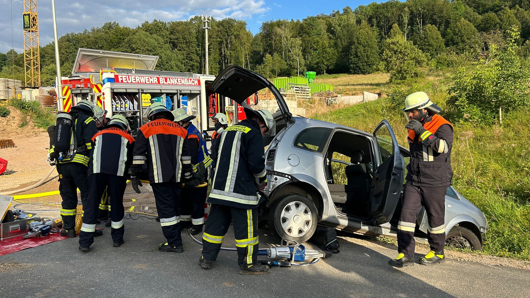 20240808 Gemeinsame Übung der FFen Blankenbach und Sommerkahl Vormwald in Blankenbach 10