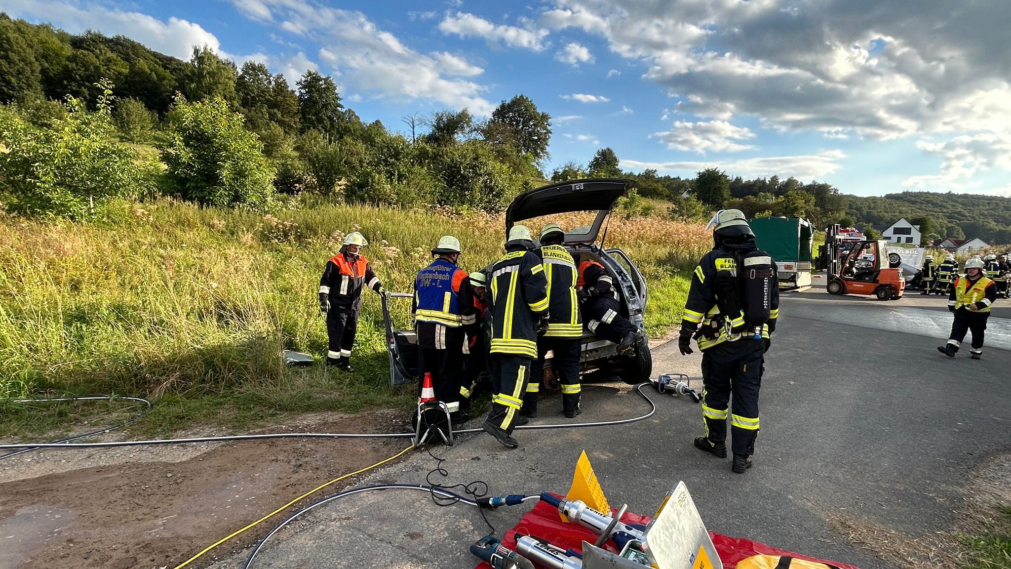 20240808 Gemeinsame Übung der FFen Blankenbach und Sommerkahl Vormwald in Blankenbach 7