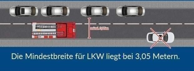 Freie Fahrt für Feuerwehrfahrzeuge 1