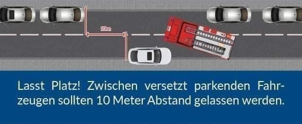 Freie Fahrt für Feuerwehrfahrzeuge 2