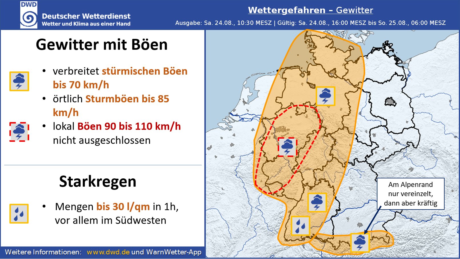 240824 Warnwetterkarte