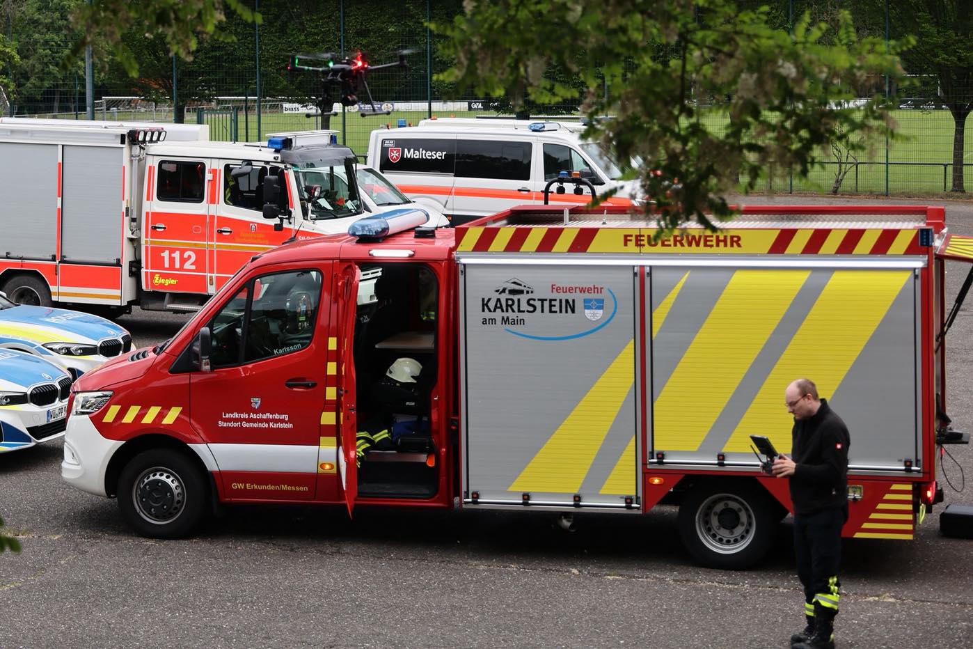 20250525 Nachbarliche Hilfe der FF Karlstein bei einer Vermisstensuche in Aschaffenburg 1