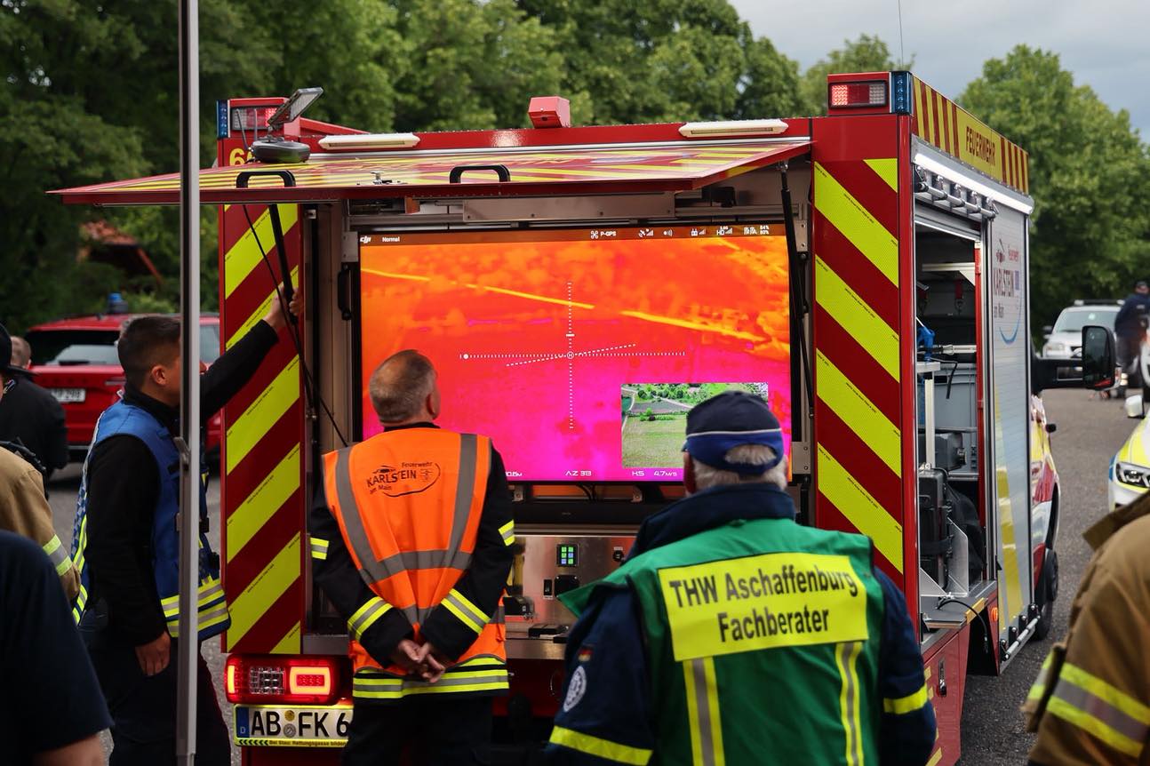 20250525 Nachbarliche Hilfe der FF Karlstein bei einer Vermisstensuche in Aschaffenburg 2