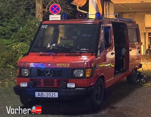 20251210 FF Mömbris Hutzelgrund Brandsanierung Fahrzeug und TS 1