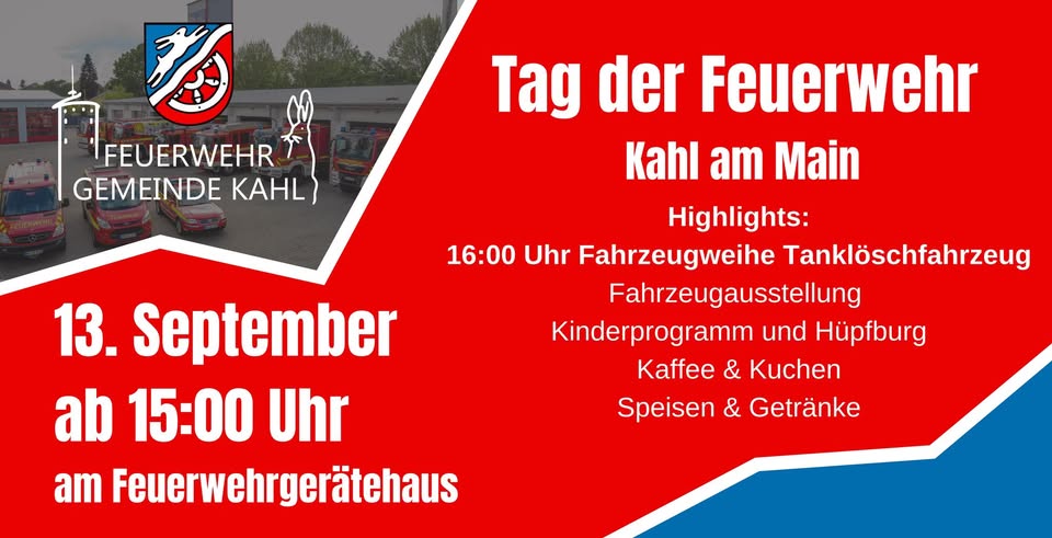 Banner TagDerFeuerwehrKahl