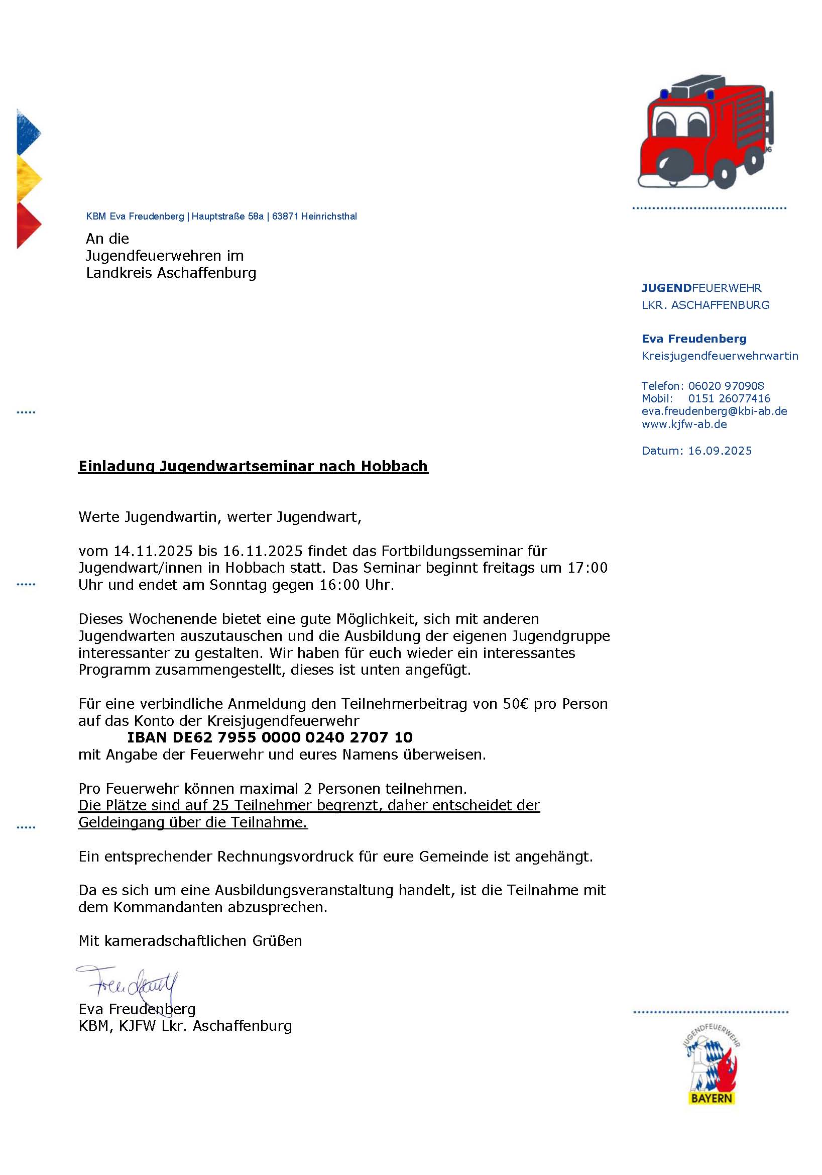 EInladung Hobbach 2025 Seite 1