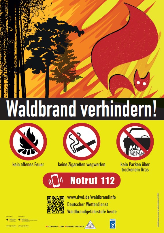 Waldbrand DWD Plakat
