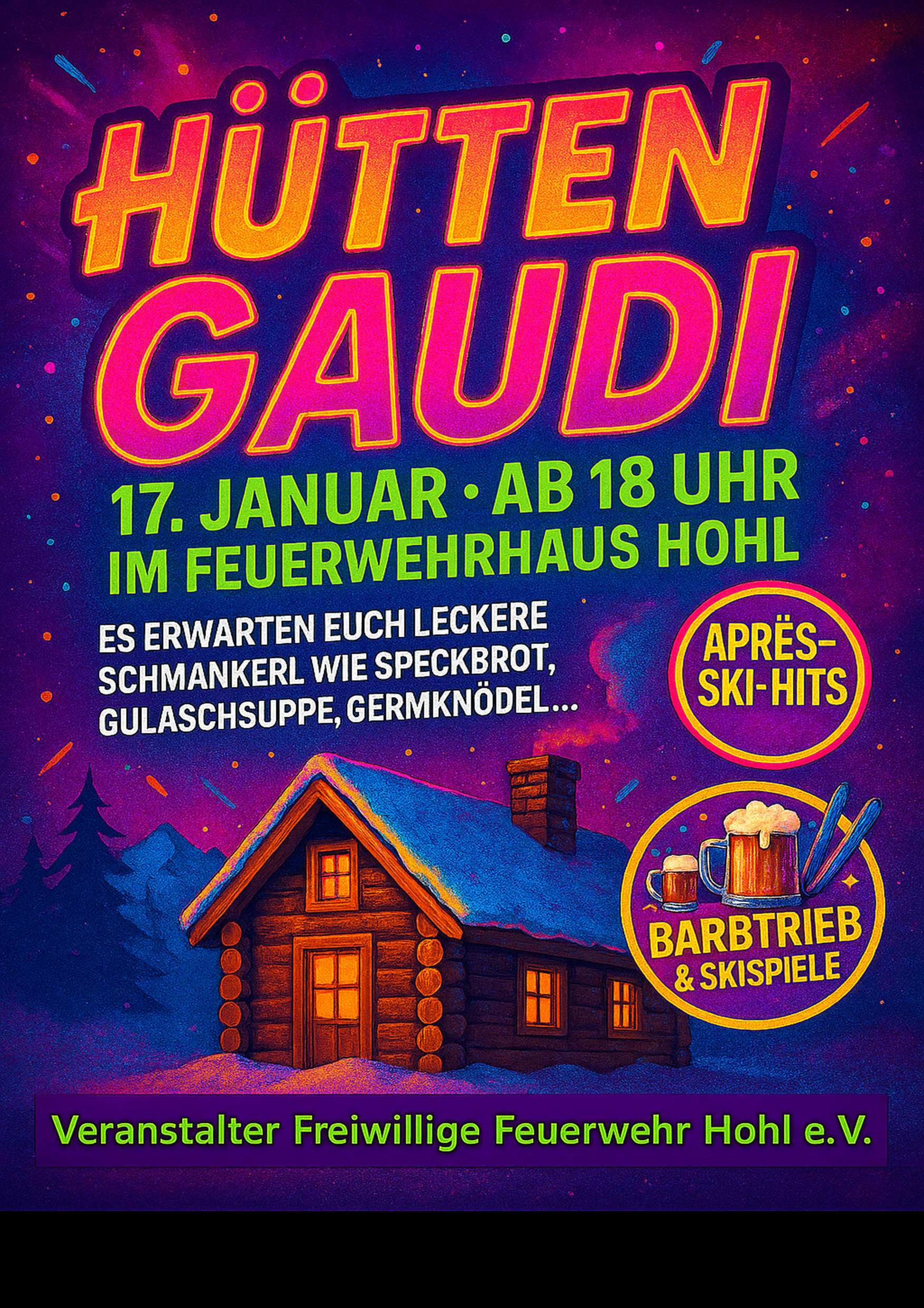 Werbung Hüttengaudi 2026 01 17 Hohl