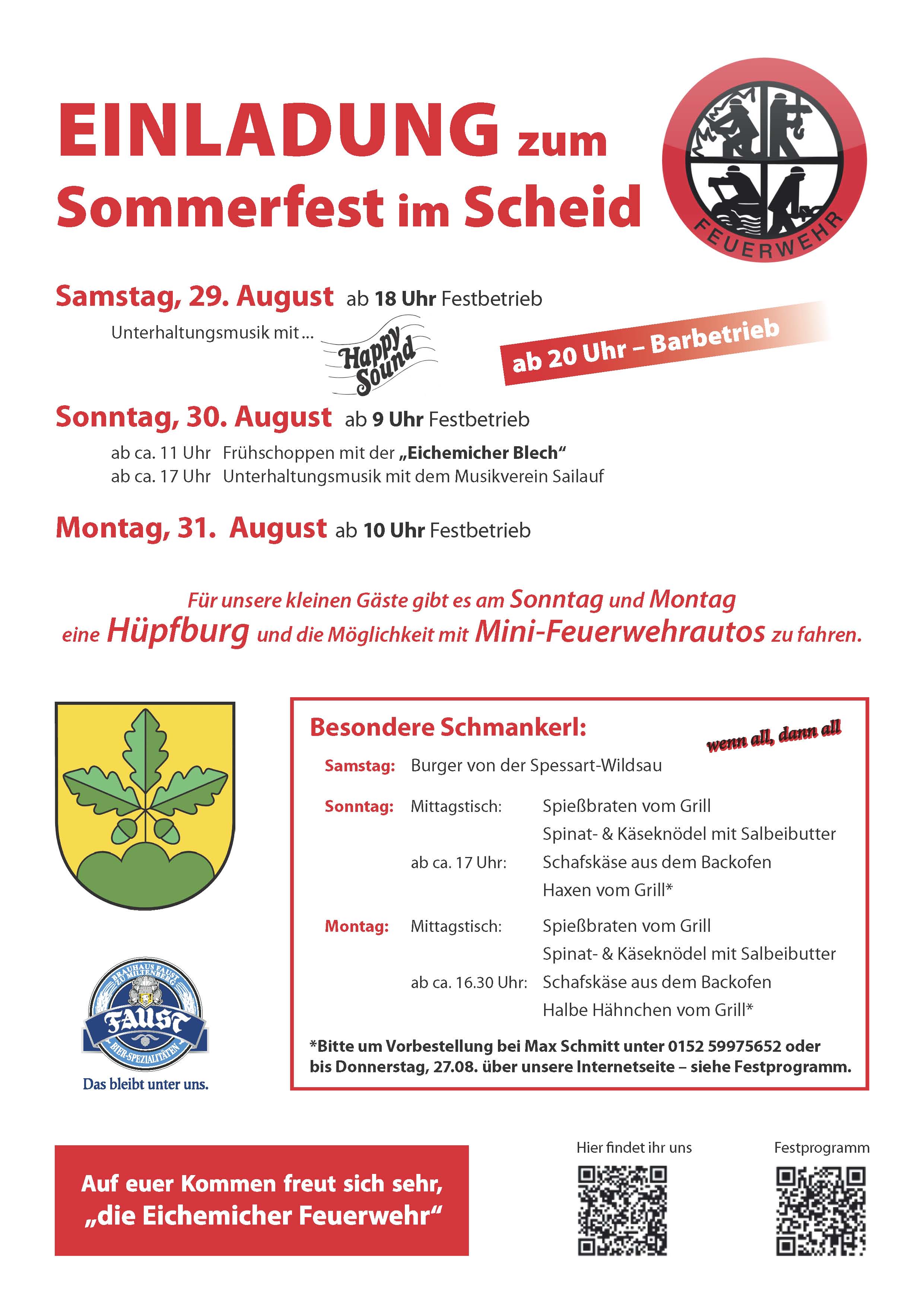 Eichenberg Einladung Sommerfest 2026