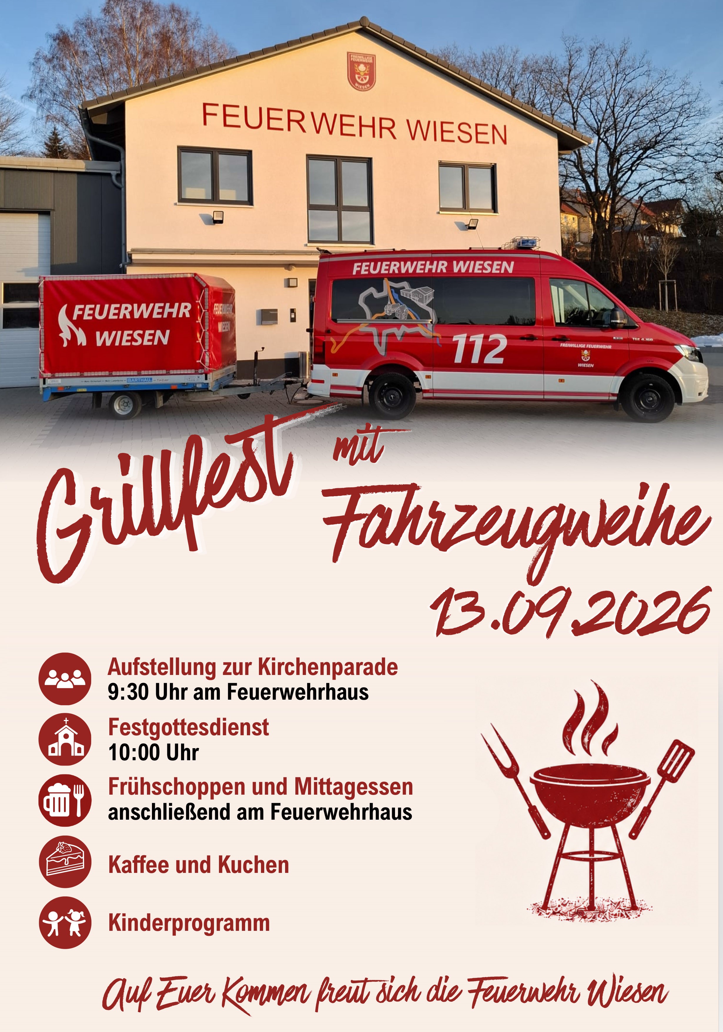 Einladung Fahrzeugweihe Wiesen