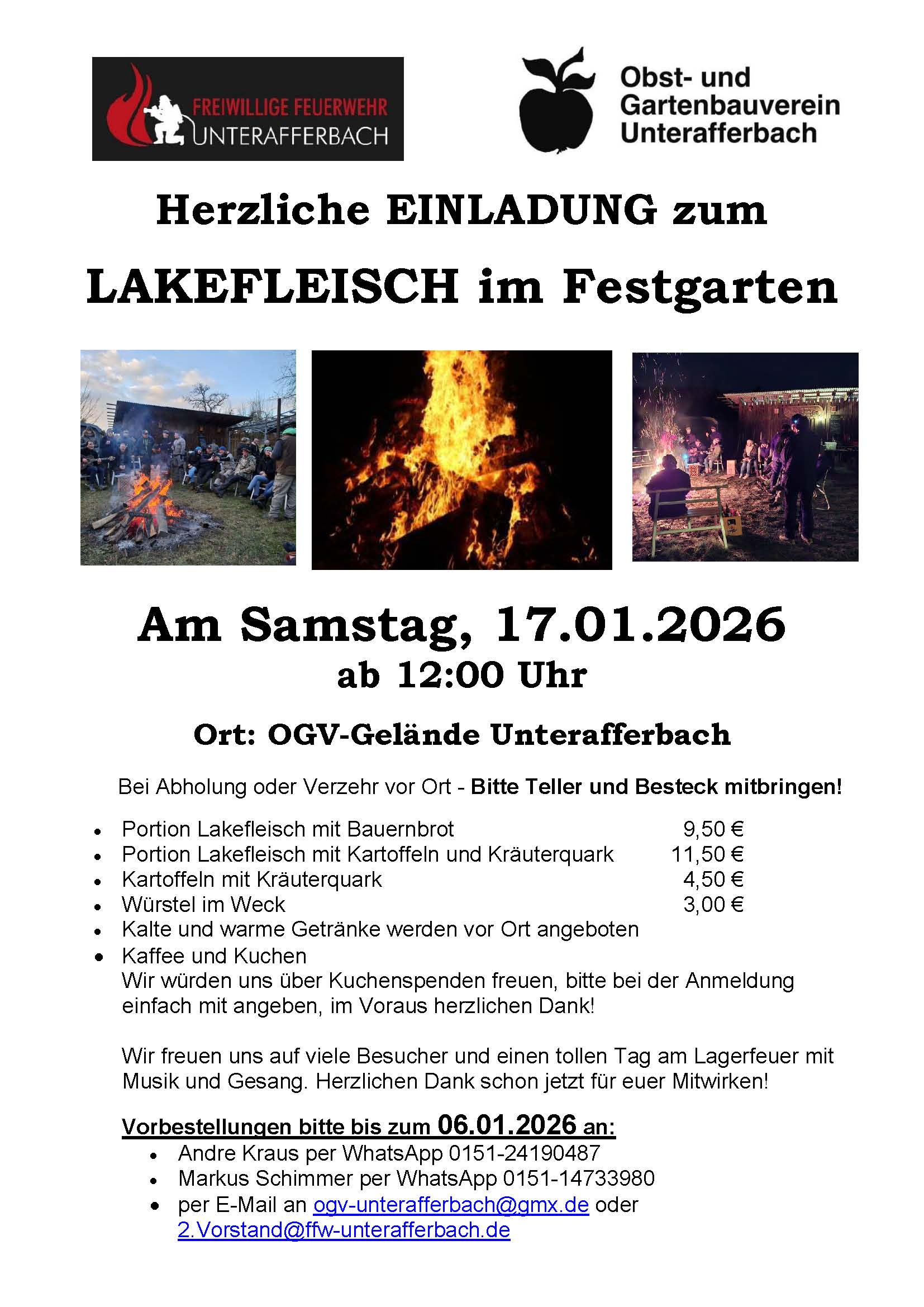Einladung Lakefleisch Unterafferbach 2026
