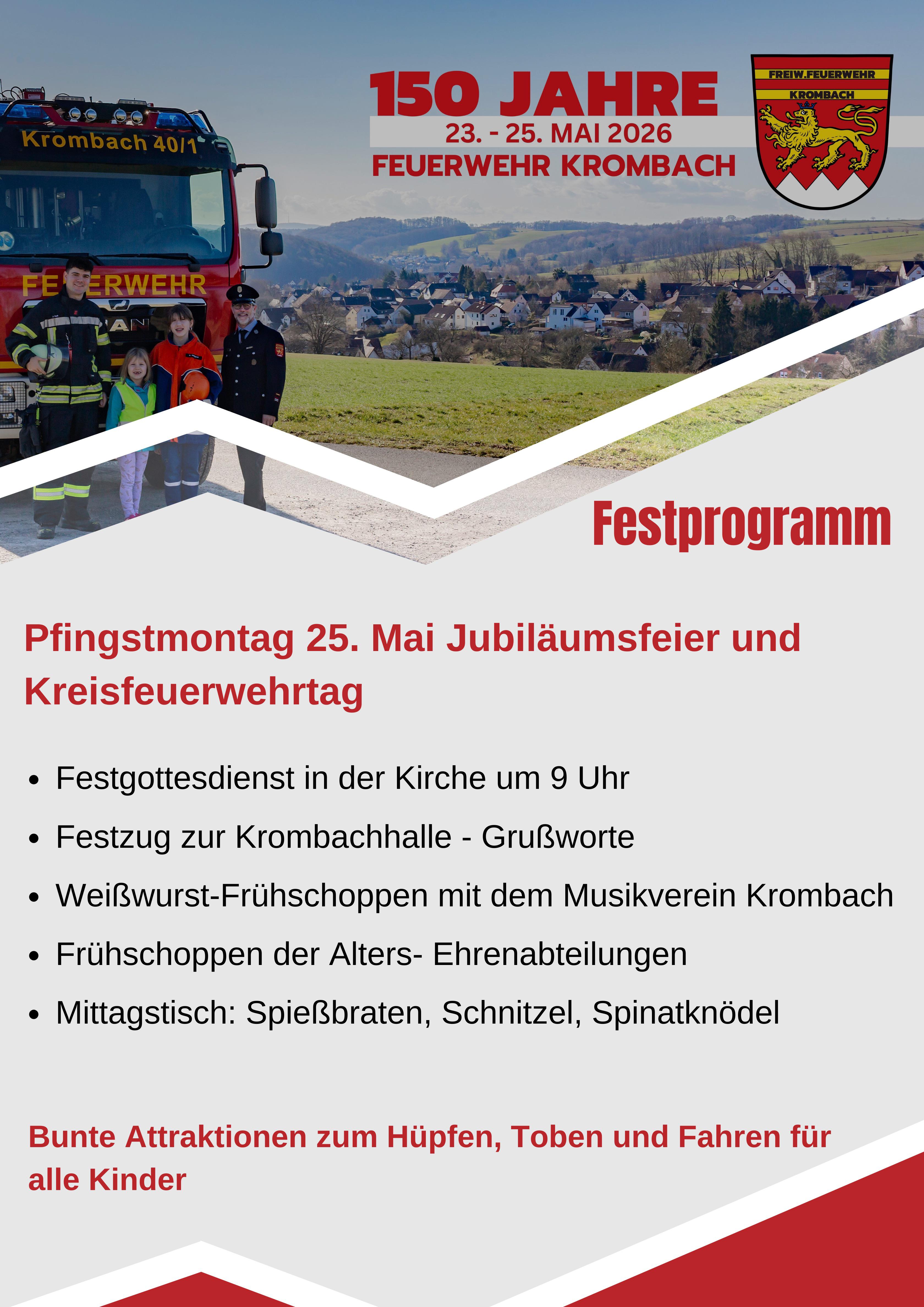 Festprogramm Pfingstmontag Krombach