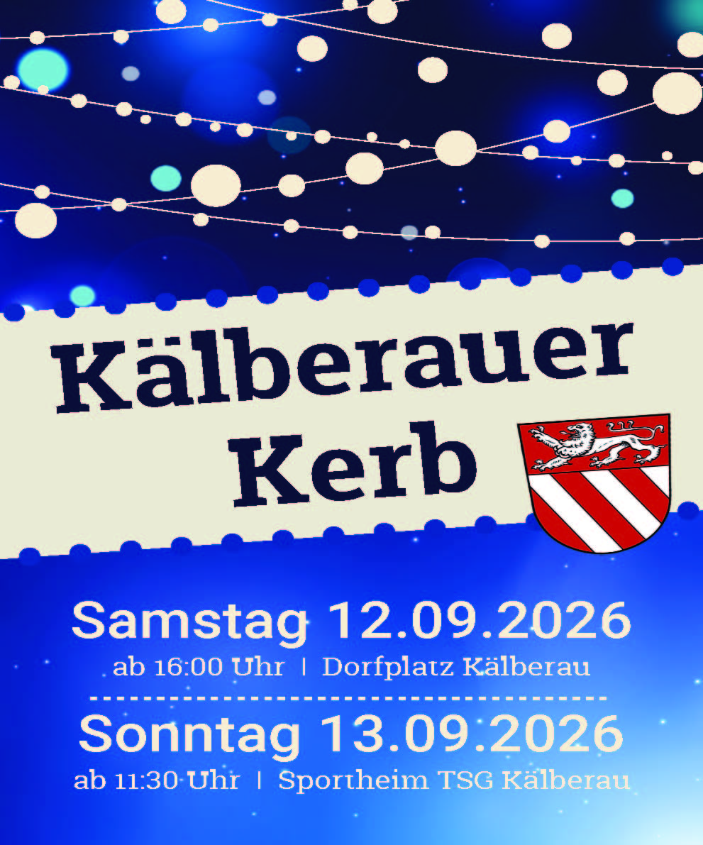 Flyer Kerb 2026 Kälberau Seite 1