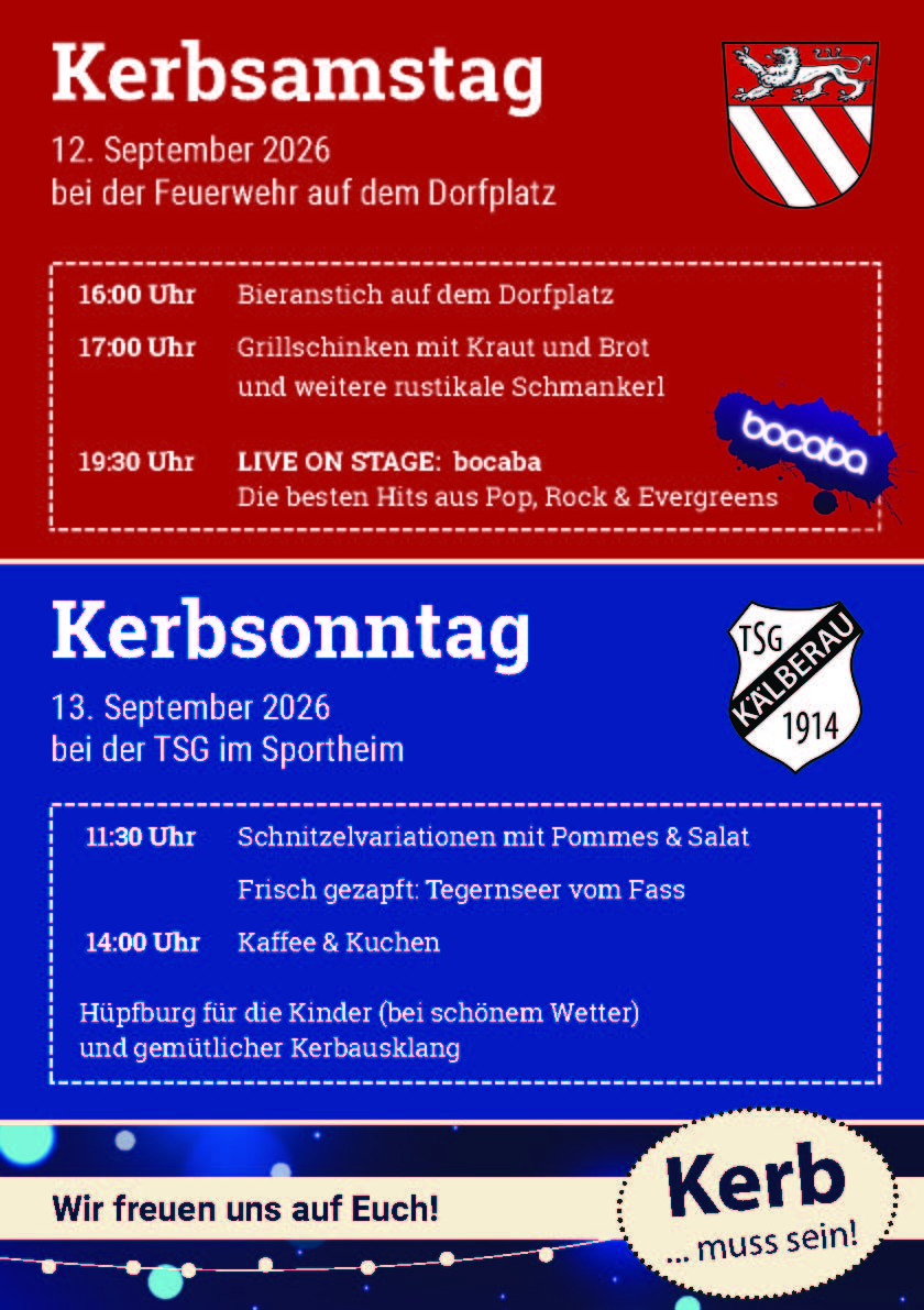 Flyer Kerb 2026 Kälberau Seite 2