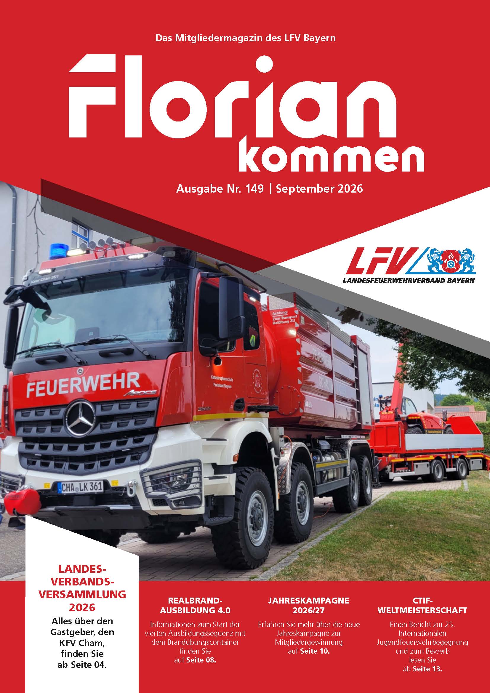 Seite 1 aus LFV Bayern Florian kommen Ausgabe Nr 149 aus 09 2026