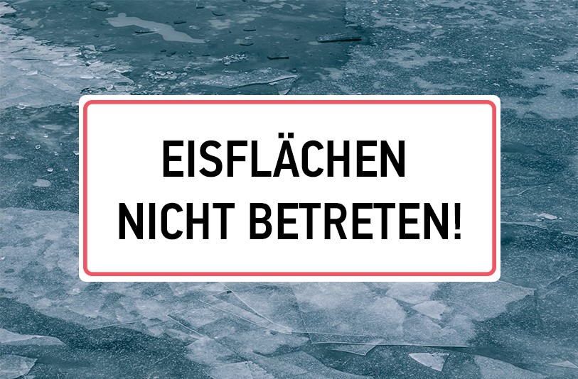 Eisfläche nicht betreten